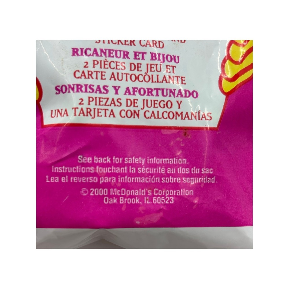 2000 Monster Crazy Bones McDonald's Happy Meal #12 SMILEY AND LUCKY Sealed - Picture 3 of 3